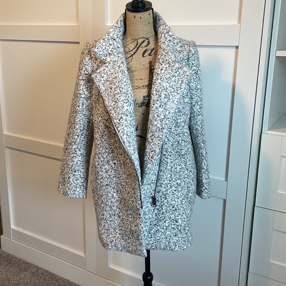 LOFT Marled Moto Coat - Picture 2 of 6